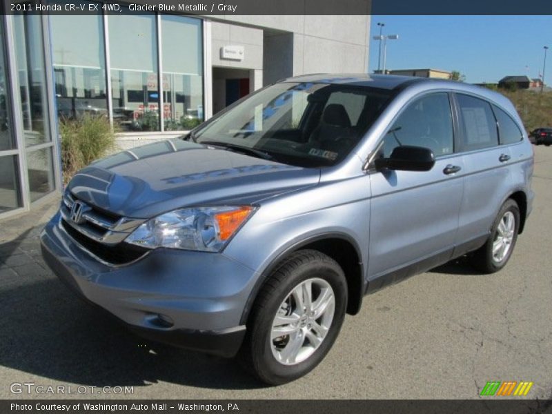 Glacier Blue Metallic / Gray 2011 Honda CR-V EX 4WD