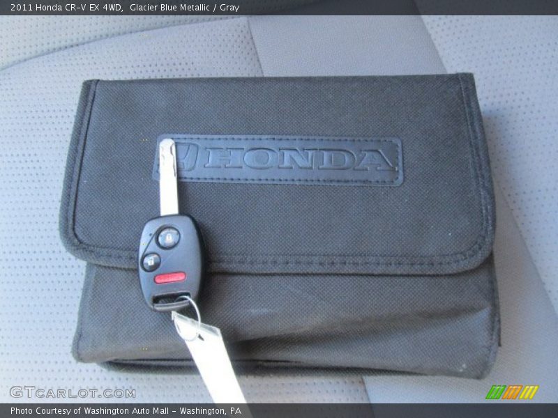 Glacier Blue Metallic / Gray 2011 Honda CR-V EX 4WD