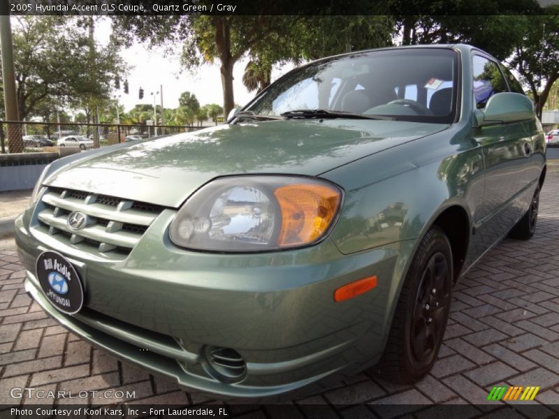 Quartz Green / Gray 2005 Hyundai Accent GLS Coupe