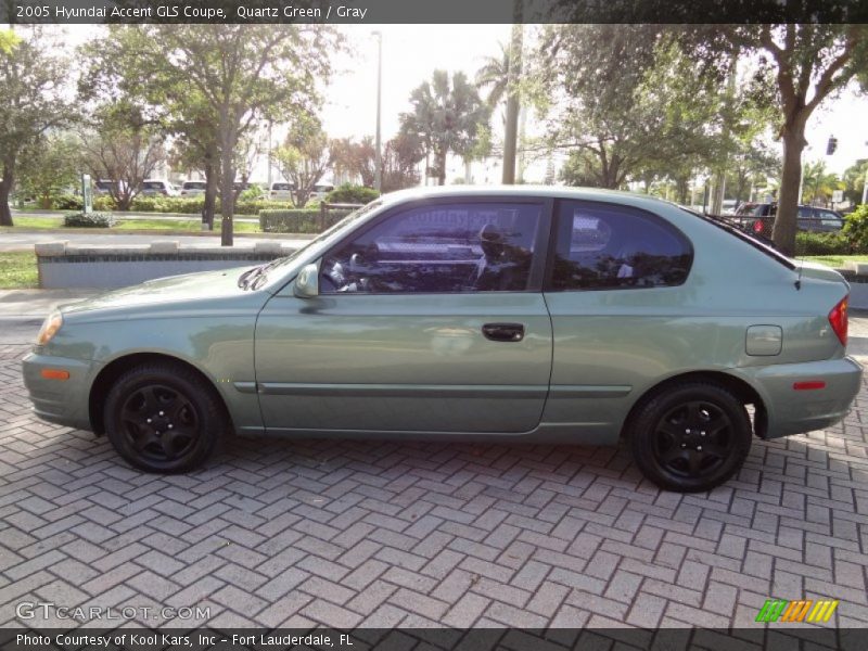 Quartz Green / Gray 2005 Hyundai Accent GLS Coupe