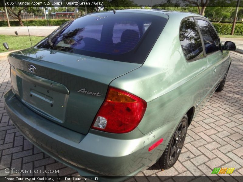 Quartz Green / Gray 2005 Hyundai Accent GLS Coupe