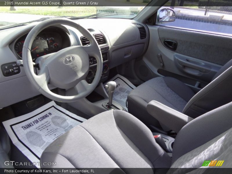 Quartz Green / Gray 2005 Hyundai Accent GLS Coupe