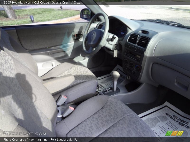 Quartz Green / Gray 2005 Hyundai Accent GLS Coupe