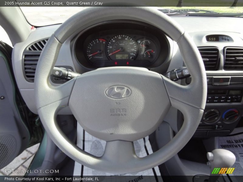 Quartz Green / Gray 2005 Hyundai Accent GLS Coupe