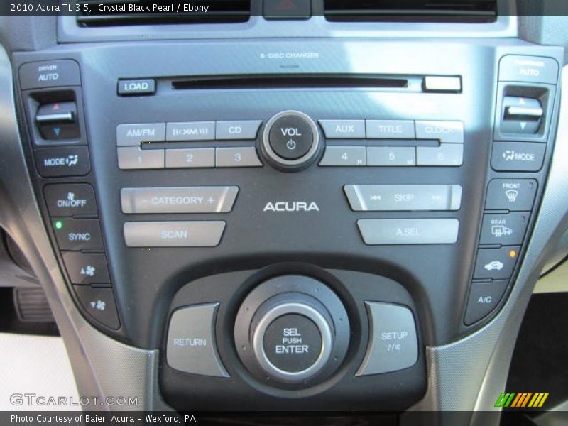 Crystal Black Pearl / Ebony 2010 Acura TL 3.5