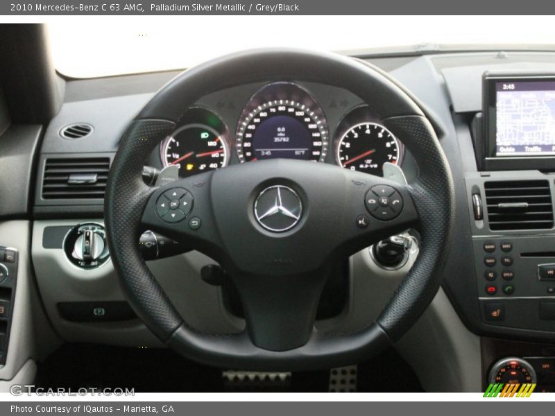 Palladium Silver Metallic / Grey/Black 2010 Mercedes-Benz C 63 AMG