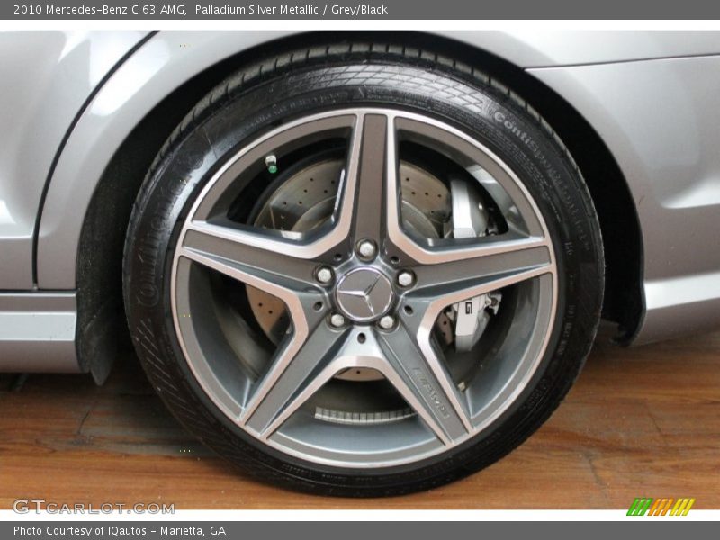 Palladium Silver Metallic / Grey/Black 2010 Mercedes-Benz C 63 AMG