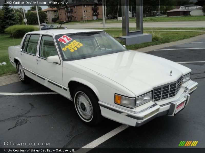 White / Ivory 1992 Cadillac DeVille Sedan