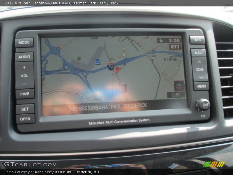 Navigation of 2012 Lancer RALLIART AWD