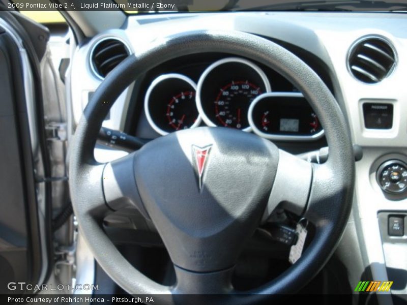 Liquid Platinum Metallic / Ebony 2009 Pontiac Vibe 2.4
