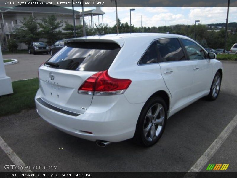 Blizzard White Pearl / Gray 2010 Toyota Venza V6 AWD