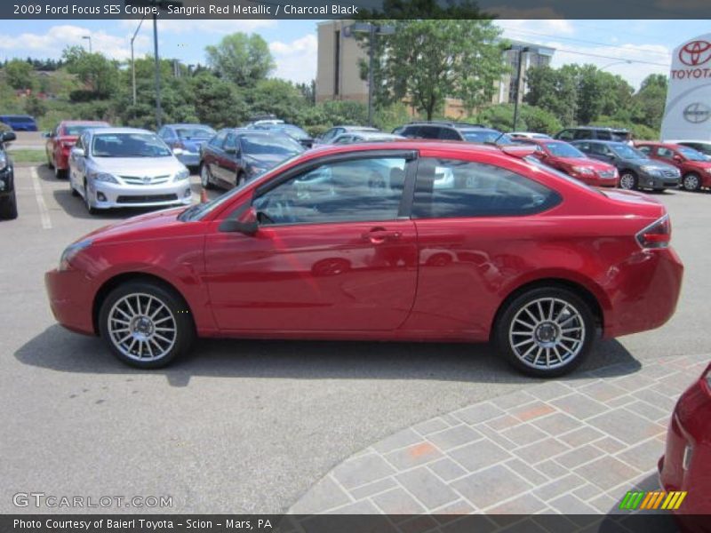 Sangria Red Metallic / Charcoal Black 2009 Ford Focus SES Coupe