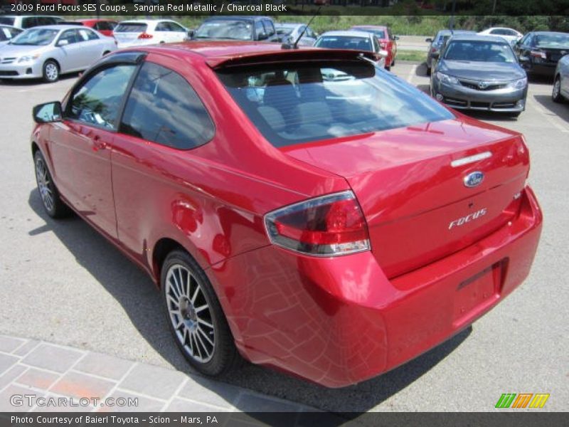 Sangria Red Metallic / Charcoal Black 2009 Ford Focus SES Coupe