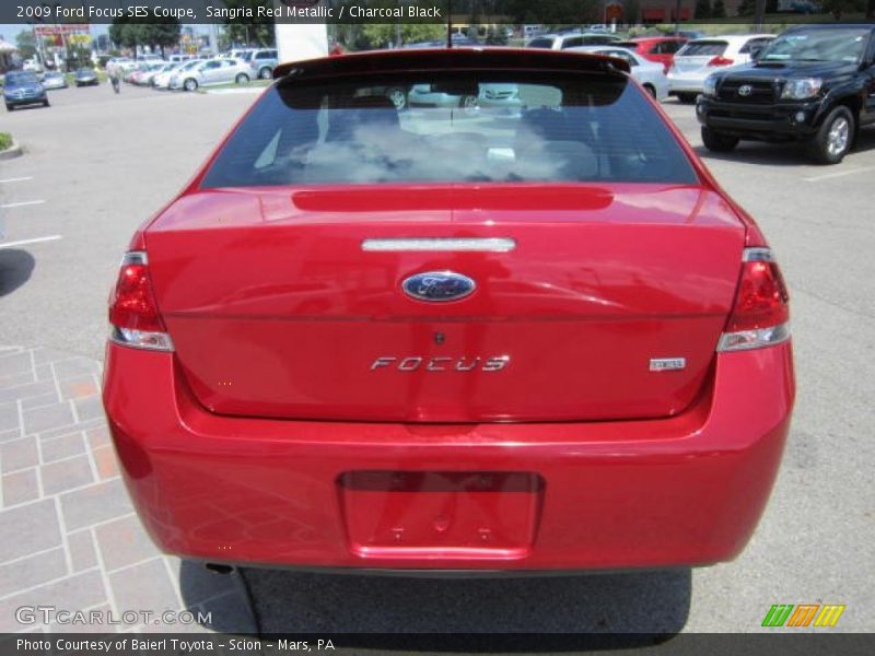 Sangria Red Metallic / Charcoal Black 2009 Ford Focus SES Coupe