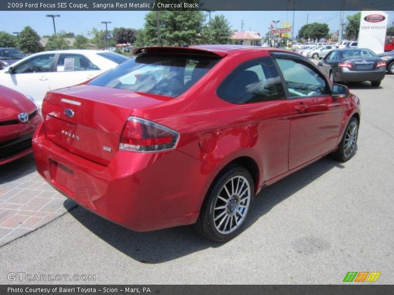 Sangria Red Metallic / Charcoal Black 2009 Ford Focus SES Coupe