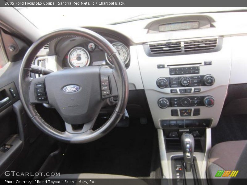 Sangria Red Metallic / Charcoal Black 2009 Ford Focus SES Coupe