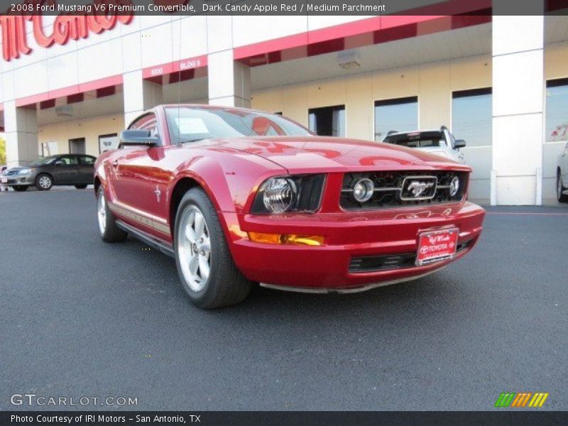 Dark Candy Apple Red / Medium Parchment 2008 Ford Mustang V6 Premium Convertible