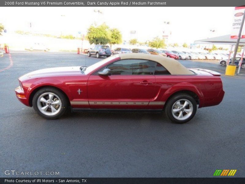 Dark Candy Apple Red / Medium Parchment 2008 Ford Mustang V6 Premium Convertible