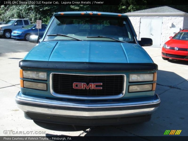 Laguna Green Metallic / Pewter 1998 GMC Sierra 1500 SLE Regular Cab