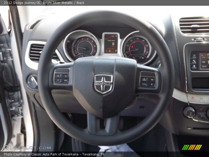 Bright Silver Metallic / Black 2012 Dodge Journey SE