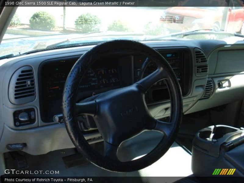 Laguna Green Metallic / Pewter 1998 GMC Sierra 1500 SLE Regular Cab