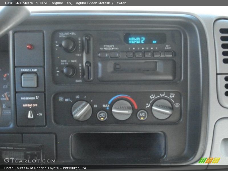 Laguna Green Metallic / Pewter 1998 GMC Sierra 1500 SLE Regular Cab