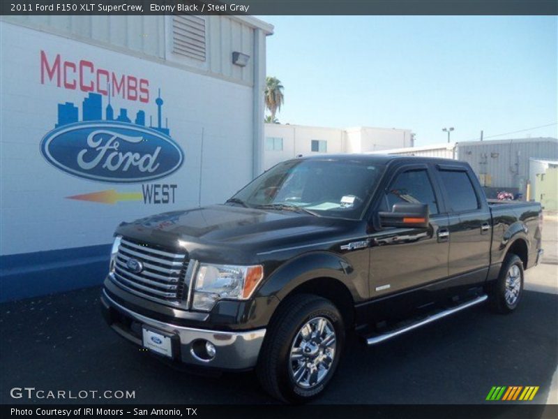 Ebony Black / Steel Gray 2011 Ford F150 XLT SuperCrew