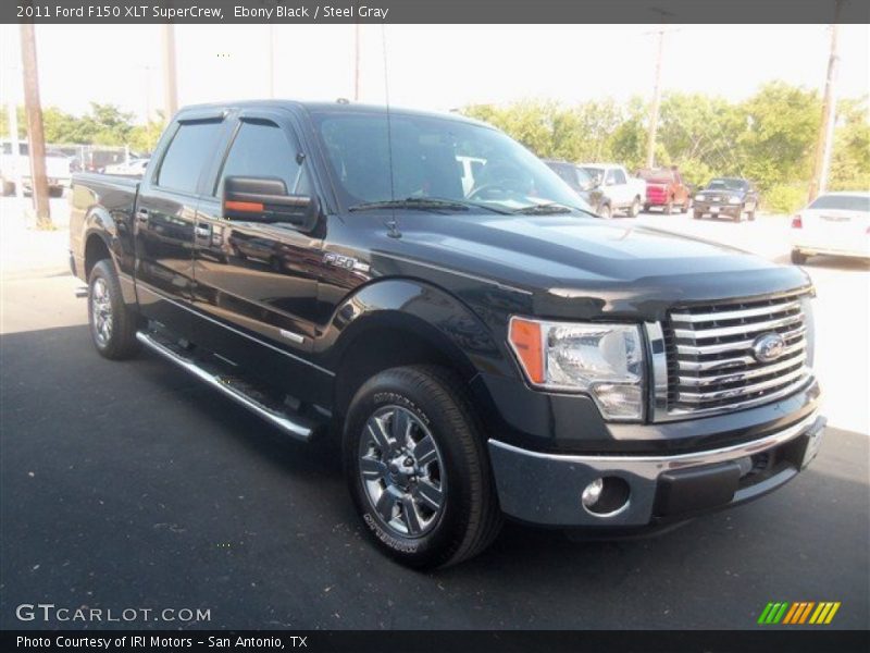 Ebony Black / Steel Gray 2011 Ford F150 XLT SuperCrew
