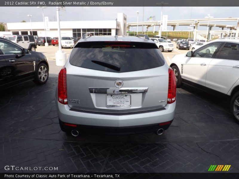 Radiant Silver Metallic / Ebony/Ebony 2012 Cadillac SRX FWD