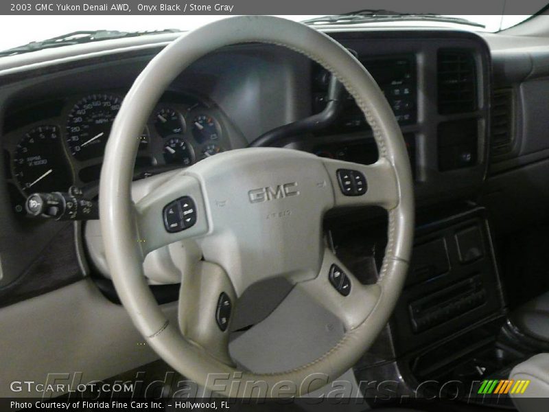Onyx Black / Stone Gray 2003 GMC Yukon Denali AWD