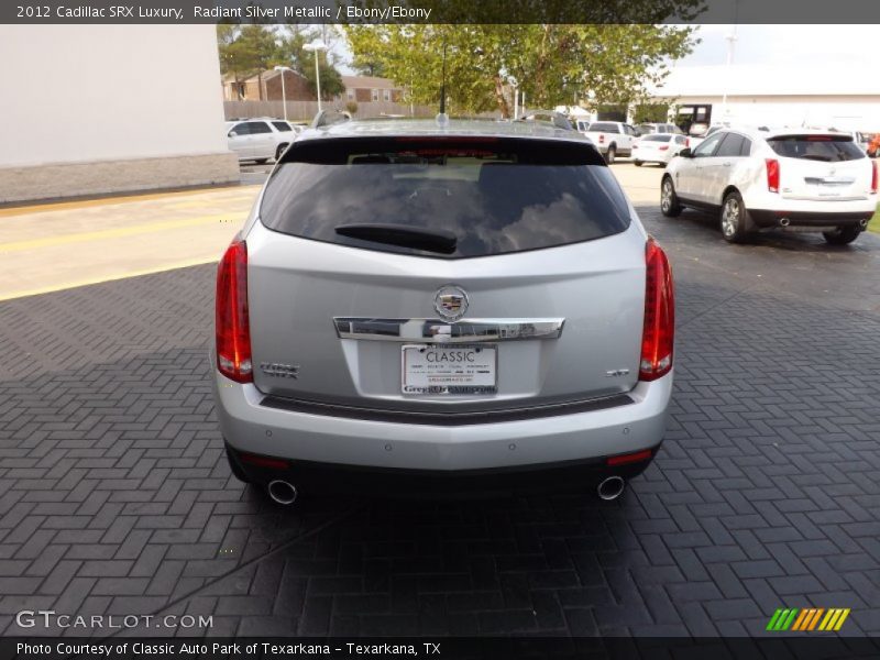 Radiant Silver Metallic / Ebony/Ebony 2012 Cadillac SRX Luxury
