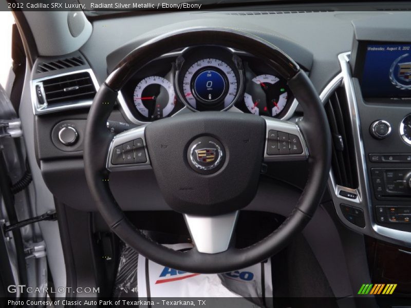 Radiant Silver Metallic / Ebony/Ebony 2012 Cadillac SRX Luxury