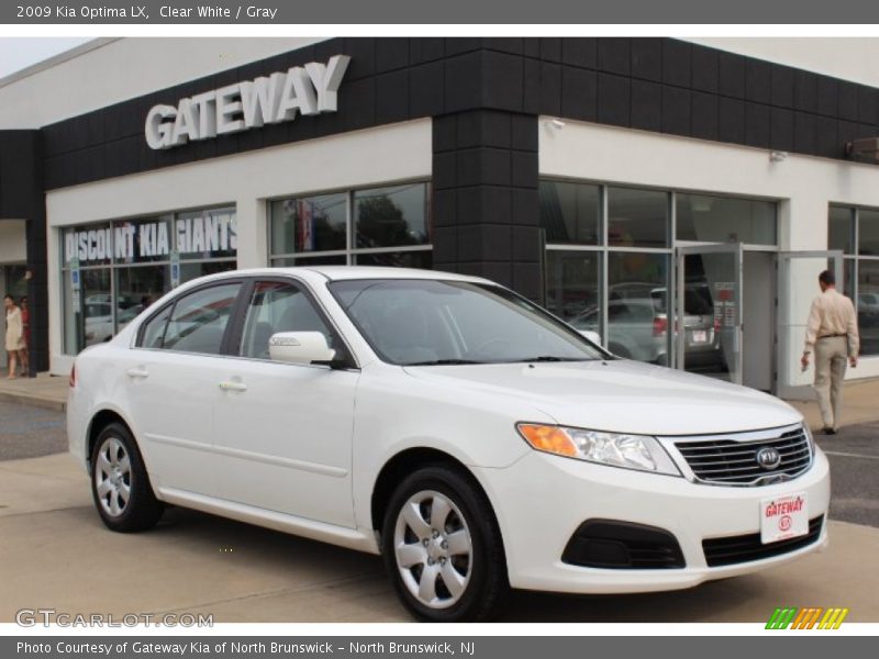 Clear White / Gray 2009 Kia Optima LX