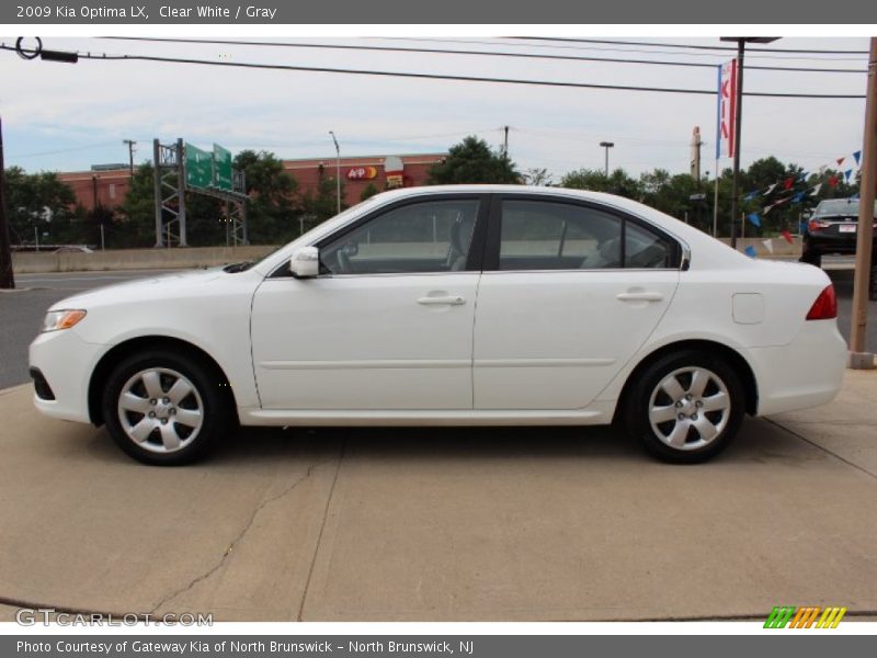 Clear White / Gray 2009 Kia Optima LX