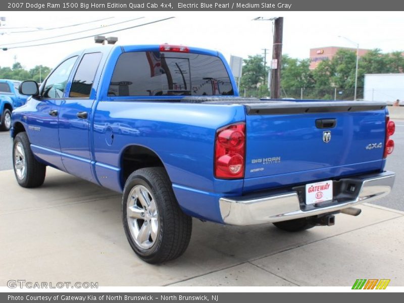 Electric Blue Pearl / Medium Slate Gray 2007 Dodge Ram 1500 Big Horn Edition Quad Cab 4x4