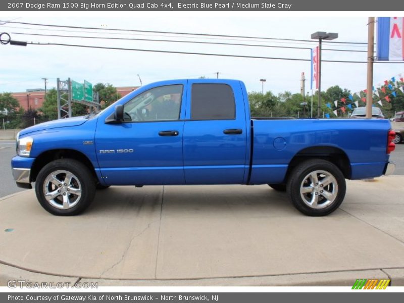 Electric Blue Pearl / Medium Slate Gray 2007 Dodge Ram 1500 Big Horn Edition Quad Cab 4x4