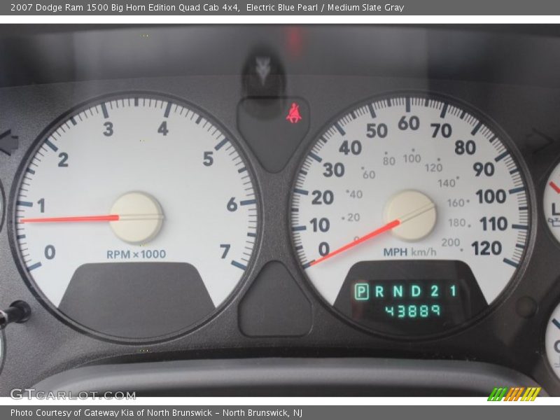 Electric Blue Pearl / Medium Slate Gray 2007 Dodge Ram 1500 Big Horn Edition Quad Cab 4x4