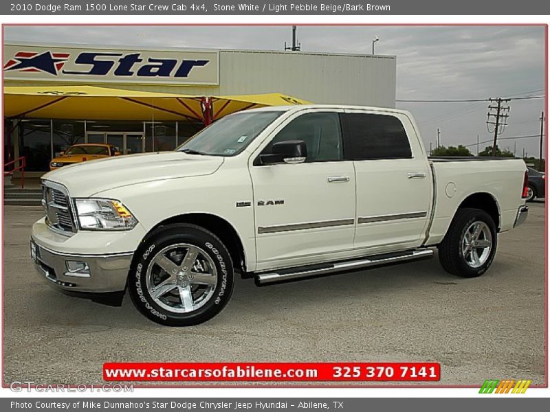 Stone White / Light Pebble Beige/Bark Brown 2010 Dodge Ram 1500 Lone Star Crew Cab 4x4
