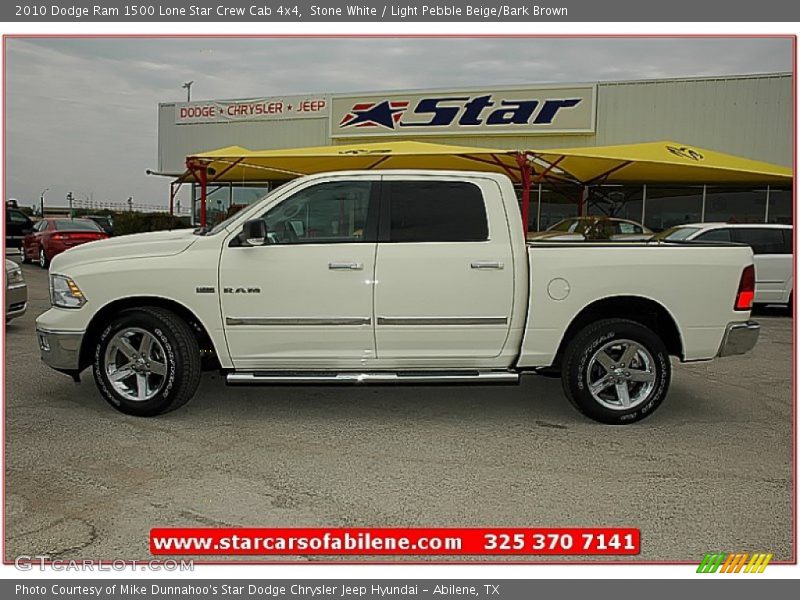 Stone White / Light Pebble Beige/Bark Brown 2010 Dodge Ram 1500 Lone Star Crew Cab 4x4