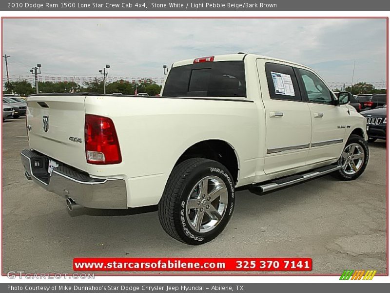 Stone White / Light Pebble Beige/Bark Brown 2010 Dodge Ram 1500 Lone Star Crew Cab 4x4