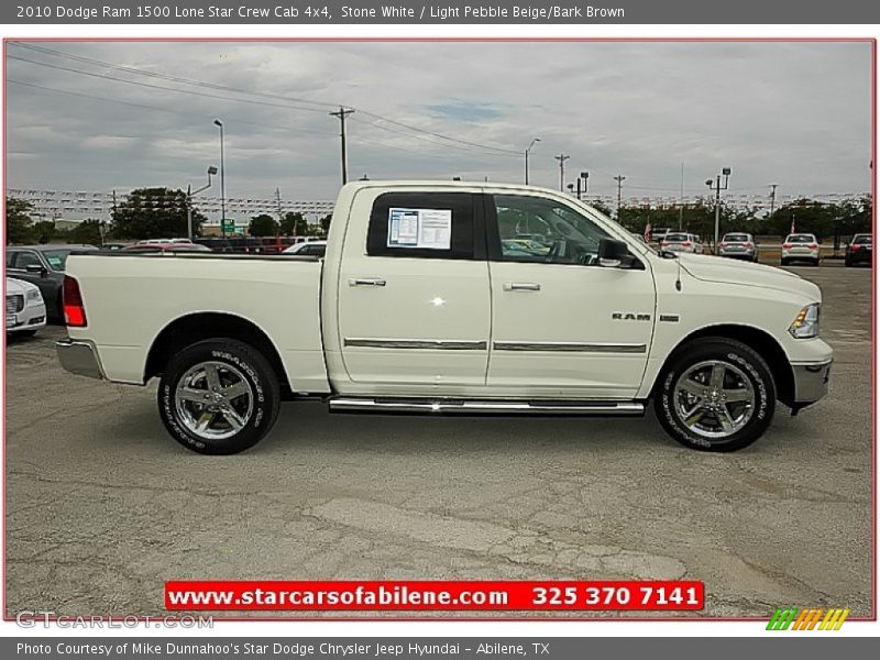 Stone White / Light Pebble Beige/Bark Brown 2010 Dodge Ram 1500 Lone Star Crew Cab 4x4