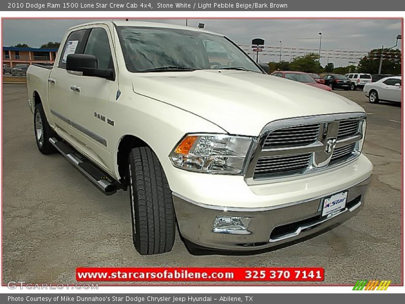 Stone White / Light Pebble Beige/Bark Brown 2010 Dodge Ram 1500 Lone Star Crew Cab 4x4