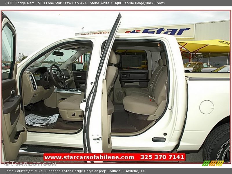 Stone White / Light Pebble Beige/Bark Brown 2010 Dodge Ram 1500 Lone Star Crew Cab 4x4