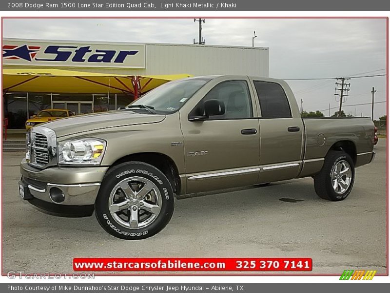 Light Khaki Metallic / Khaki 2008 Dodge Ram 1500 Lone Star Edition Quad Cab