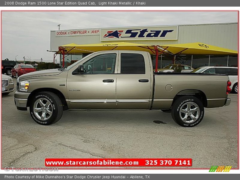 Light Khaki Metallic / Khaki 2008 Dodge Ram 1500 Lone Star Edition Quad Cab