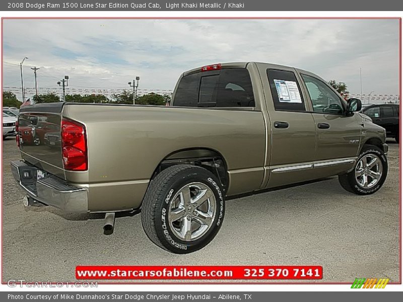 Light Khaki Metallic / Khaki 2008 Dodge Ram 1500 Lone Star Edition Quad Cab