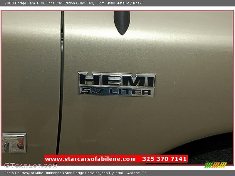 Light Khaki Metallic / Khaki 2008 Dodge Ram 1500 Lone Star Edition Quad Cab
