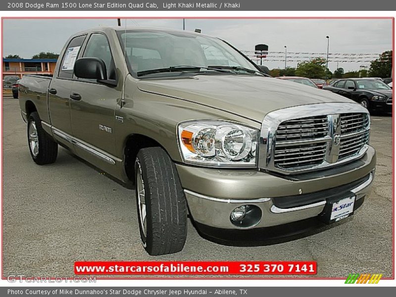 Light Khaki Metallic / Khaki 2008 Dodge Ram 1500 Lone Star Edition Quad Cab