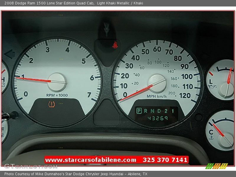 Light Khaki Metallic / Khaki 2008 Dodge Ram 1500 Lone Star Edition Quad Cab