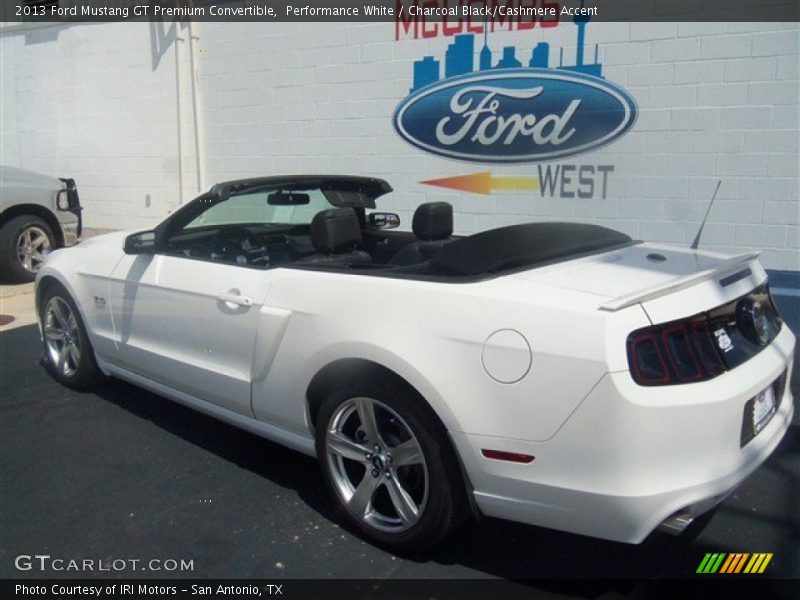 Performance White / Charcoal Black/Cashmere Accent 2013 Ford Mustang GT Premium Convertible